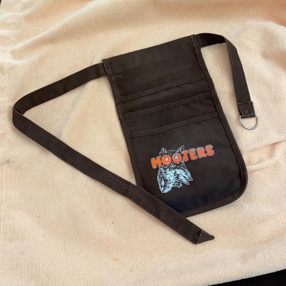 Vintage Hooters Uniform Apron dark brown